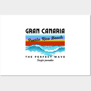 Vintage Puerto Rico Beach Gran Canaria Spain Posters and Art